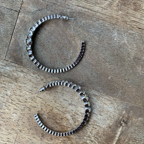 🖤SALE🖤 Zara Silver hoop with rhinestones - Picture 2 of 5